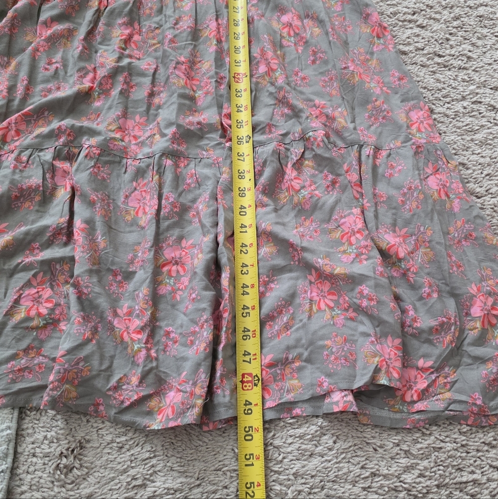 Natural Life Floral Cottage Core Maxi Dress Vneck Flowy Festival Boho X/XL NWT - Picture 3 of 7
